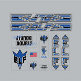 ELF - Double cross blue decalset on clear