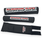 Diamond Back - 1984 Nylon pad set - BLACK with RED - old school bmx - Bmx Products AU