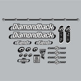 Diamond Back - 2000 Fiend for grey frame decal set - Old school bmx - Bmx Products AU