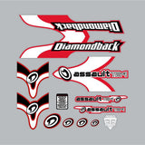 Diamond Back - 2001 Assult T24 for black frame decal set - Bmx Products AU
