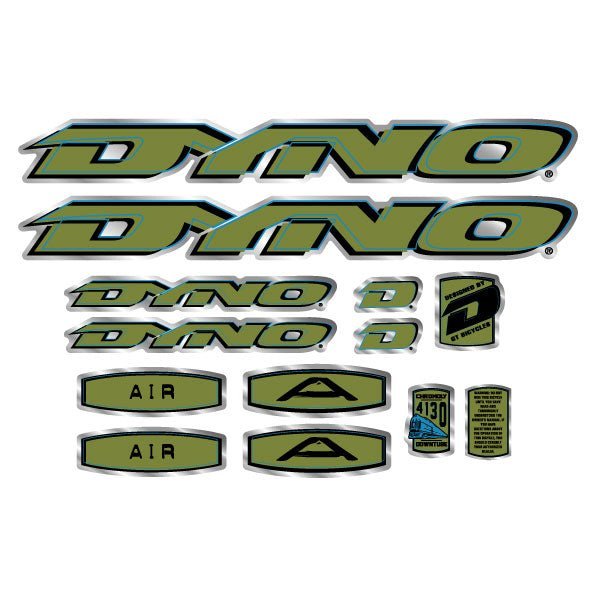 DYNO - 1998 AIR green decal set - old school bmx - Bmx Products AU