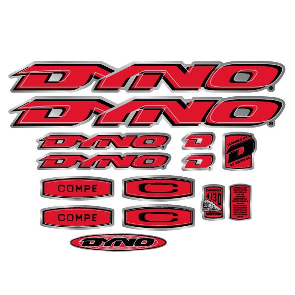 DYNO - 1998 Compe - for chrome frame decal set - old school bmx - Bmx Products AU