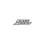 Free Agent - Stem cap decal - black silver on clear - old school bmx - Bmx Products AU