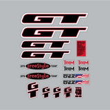 GT - 1997 PRO Freestyle Tour TEAM for chrome frame - decal set - Bmx Products AU