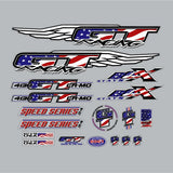 GT - 1998 Speed Series Team - USA Flag - Clear decal set - Bmx Products AU