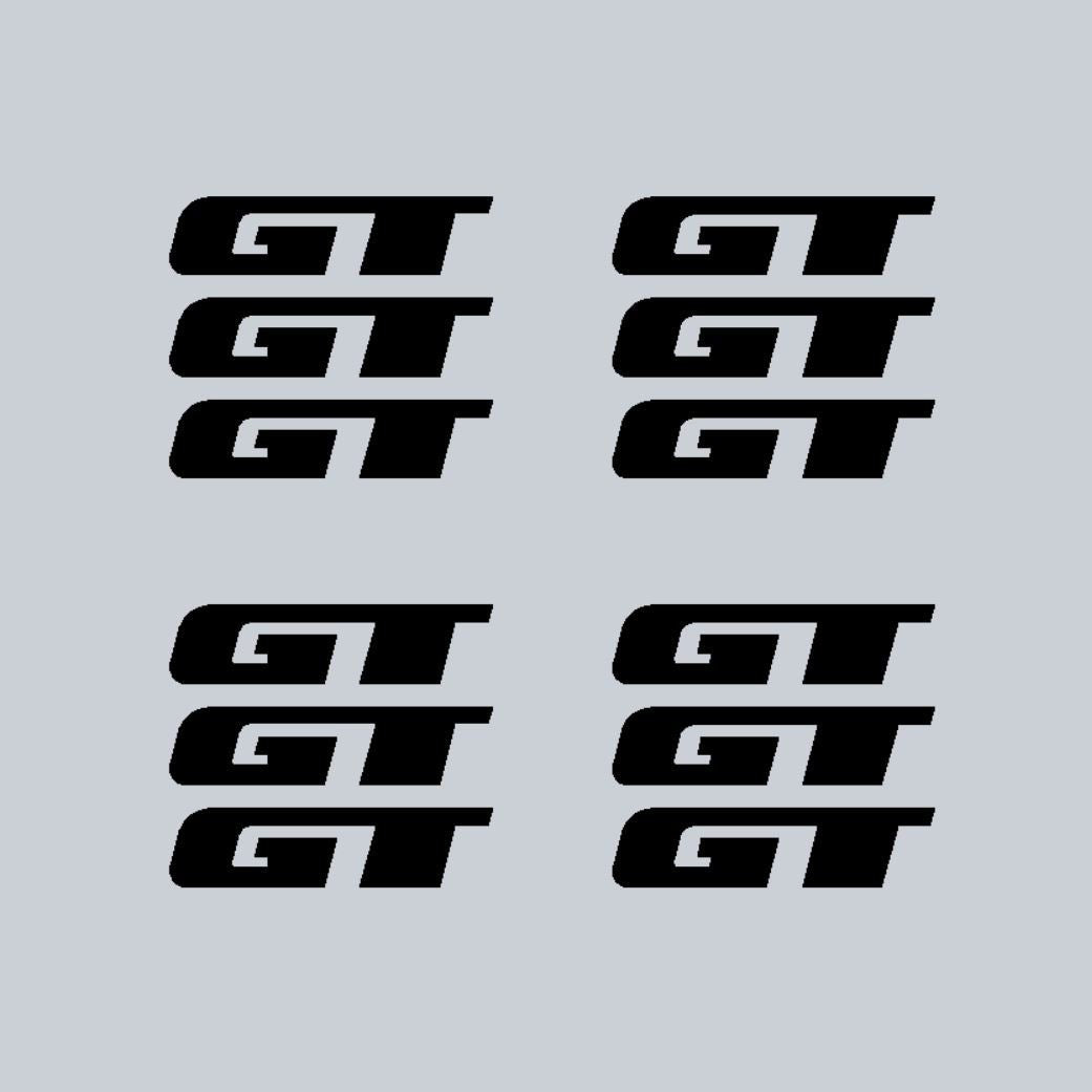 GT BMX - TRI SPOKE Mag wheel decals - BLACK - Old school bmx - Bmx Products AU