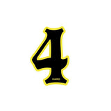 Haro - Early plate number 4 decal - Black Yellow - Old school bmx - Bmx Products AU