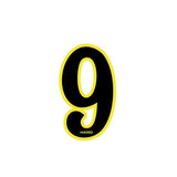 Haro - Early plate number 9 decal - Black Yellow - Old school bmx - Bmx Products AU