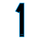 Haro - Stadium plate number 1 decal - Black Blue - Old school bmx - Bmx Products AU