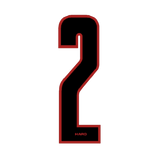 Haro - Stadium plate number 2 decal - Black Red - Old school bmx - Bmx Products AU