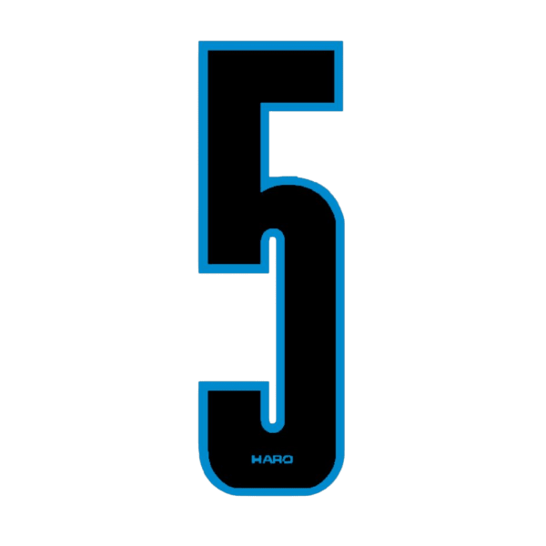 Haro - Stadium plate number 5 decal - Black Blue - Old school bmx - Bmx Products AU
