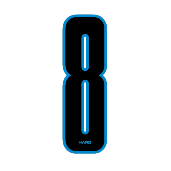 Haro - Stadium plate number 8 decal - Black Blue - Old school bmx - Bmx Products AU