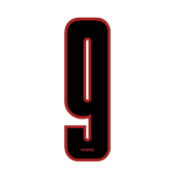 Haro - Stadium plate number 9 decal - Black Red - Old school bmx - Bmx Products AU