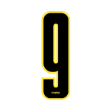 Haro - Stadium plate number 9 decal - Black Yellow - Old school bmx - Bmx Products AU