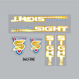 Hattori - Sight Gold decal set - Old school bmx - Bmx Products AU