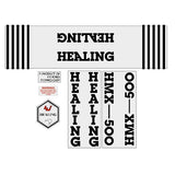 Healing - HMX500 MKI - black on clear decal set - old school bmx - Bmx Products AU