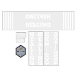 Healing - HMX600 MKI - White on clear decal set - old school bmx - Bmx Products AU