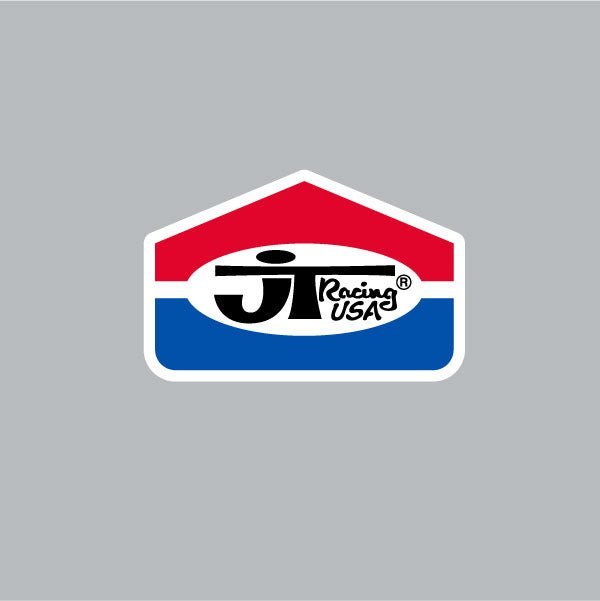 JT Racing - LOGO - Blue & Red decal - Old School BMX - Bmx Products AU