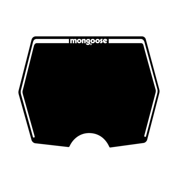 Mongoose 1982 - 1983 plate decal only - Black with White print - old school bmx - Bmx Products AU