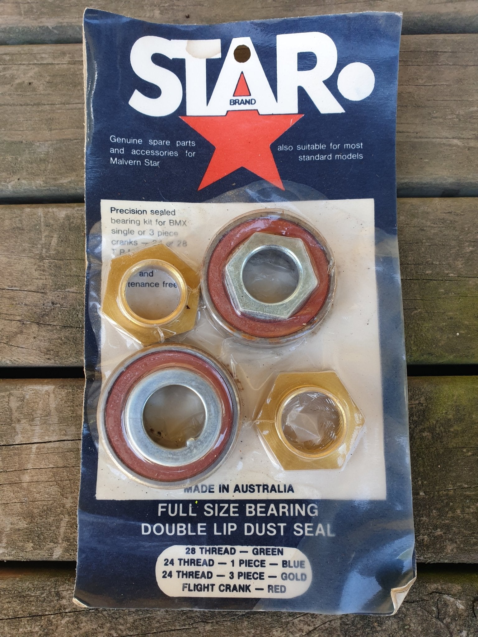 NOS - 80's Sealed Bearing bottom bracekt kit 24T - old school bmx - Bmx Products AU