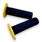 NOS - Yellow with Black Grab - on style 80's grips - old school bmx - Bmx Products AU