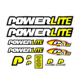 Powerlite - 1995 P61aL decal set on chrome - old school bmx - Bmx Products AU