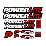 Powerlite - 1997 P61 White decal set for yellow frame - old school bmx - Bmx Products AU