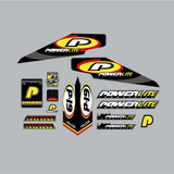 Powerlite - 2000 P19 FALCON decal set for Polished frame - old school bmx - Bmx Products AU