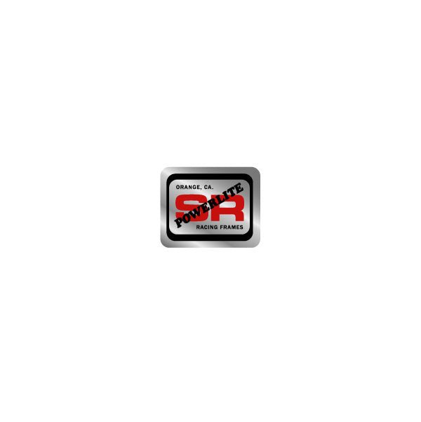 Powerlite - Early SR seat tube Chrome decal - old school bmx - Bmx Products AU