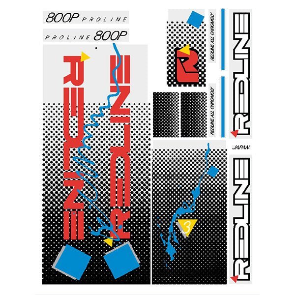 Redline - 1986 800P for white frame Decal set - Old school bmx - Bmx Products AU