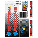 Redline - 1986 MP20 for chrome frame Decal set - Old school bmx - Bmx Products AU