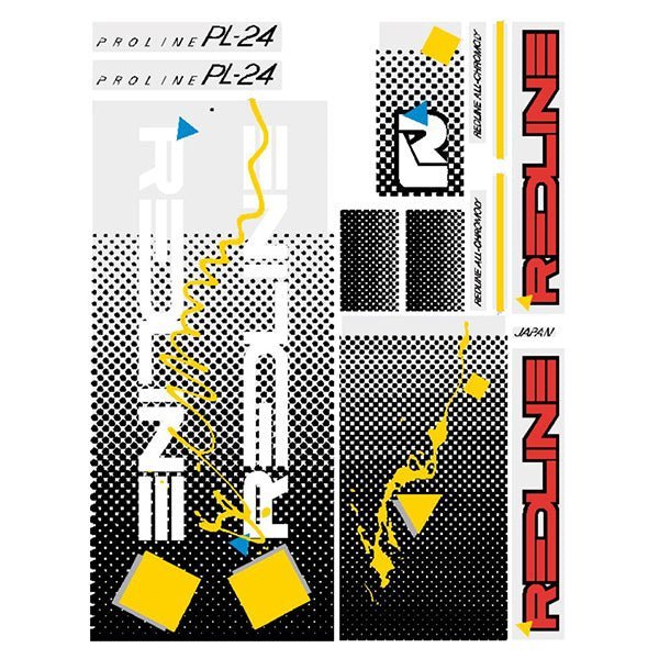Redline - 1986 PL24 for red frame Decal set - Old school bmx - Bmx Products AU