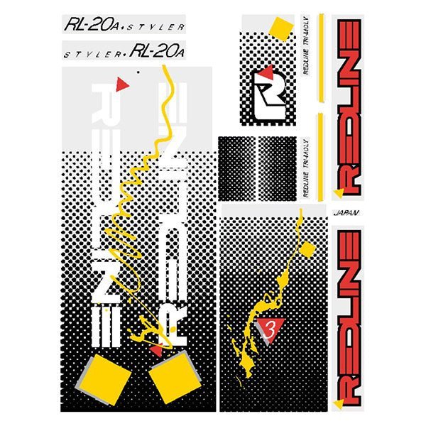 Redline - 1986 RL20A for red frame Decal set - Old school bmx - Bmx Products AU