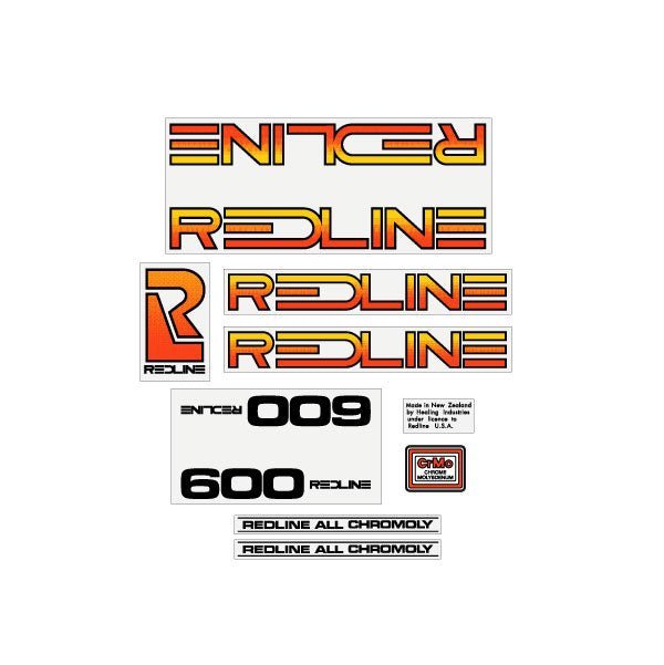 Redline - 600A (NZ Healing version) decal set - Old school bmx - Bmx Products AU