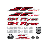 SE Racing - 2004 OM FLYER decal set in red - Old school bmx - Bmx Products AU