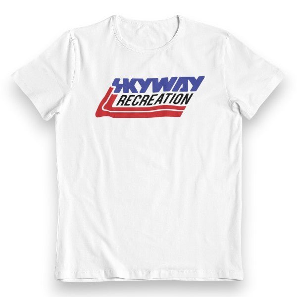 Skyway - Recreation logo on White - Old school bmx Mens T-Shirt - Bmx Products AU