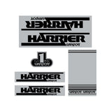 SuperSport - Harrier Silver Black decal set - old school bmx - Bmx Products AU