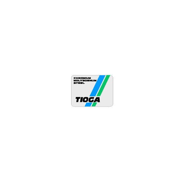 Tioga - Chromium Molybdenum post and bar decal - Old school bmx - Bmx Products AU