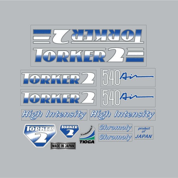 Torker - 1987 Torker 2 - 540 AIR Freestyle Blue decal set - Bmx Products AU