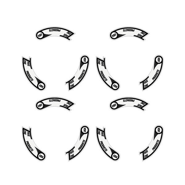 Trueline - Wheels Black custom decal set - Old school bmx - Bmx Products AU