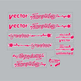 Vector - Freeplay - Fluro Pink decal set - Bmx Products AU