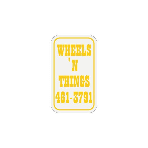 Wheels 'N Things - Yellow seat tube decal - old school bmx - Bmx Products AU