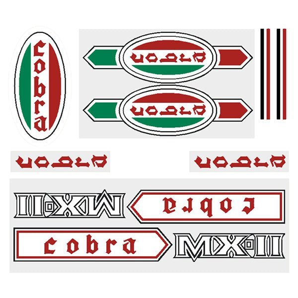 Cobra - MXII BMX decal set - Old school bmx - Bmx Products AU