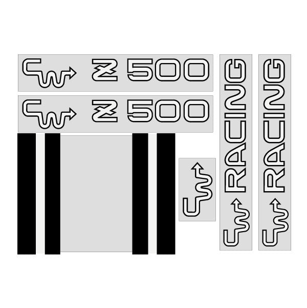 CW - Z500 Black and White Decal set - old school bmx - Bmx Products AU