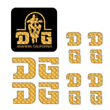 DG - STRAIGHT D decal set - GOLD PRISM - Old school bmx - Bmx Products AU