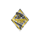 Diamond Back - Chrome & Yellow "STICKEMUP" Head Tube Decal - Old school bmx - Bmx Products AU