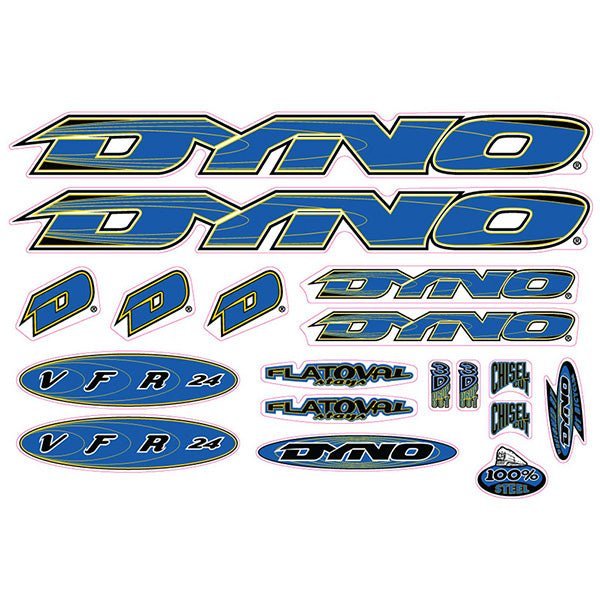 DYNO - 2000 VFR 24 blue decal set - old school bmx - Bmx Products AU