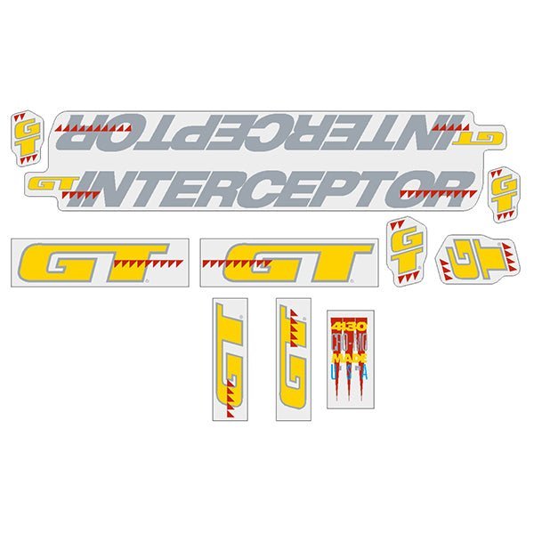 GT - 1990 Interceptor - For Black and Blue frame decal set - Old school bmx - Bmx Products AU