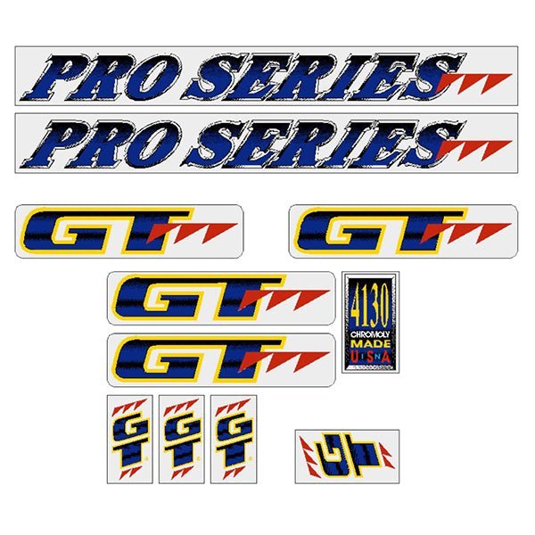 GT - 1991 Pro Series for Chrome frame decal set - Old school bmx - Bmx Products AU