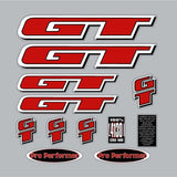 GT - 1997 PRO Performer for chrome frame - decal set - Old school bmx - Bmx Products AU